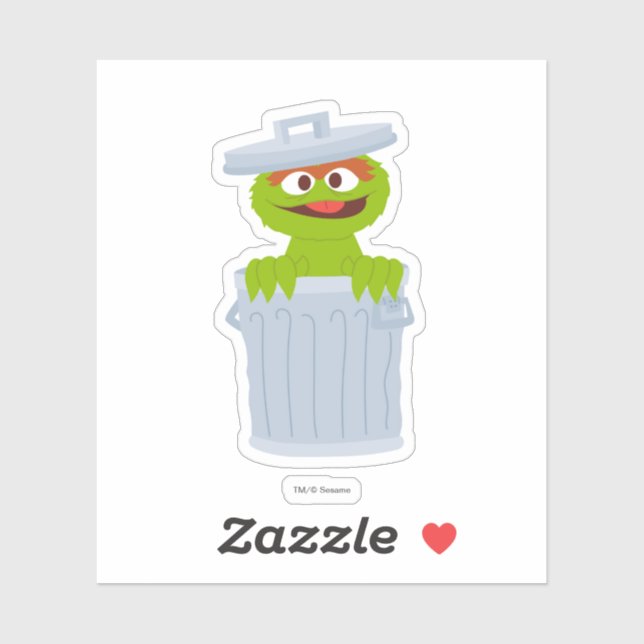 Sesame Street | Personalized Oscar the Grouch Sticker (Sheet)