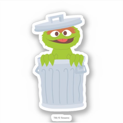 Sesame Street | Personalized Oscar the Grouch Sticker | Zazzle