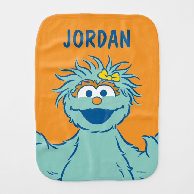 Sesame Street | Personalized Rosita Baby Burp Cloth (Front)
