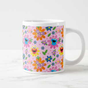 Sesame Street Pink Floral Pattern Giant Coffee Mug