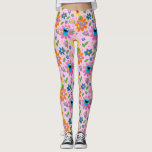 Sesame Street Pink Floral Pattern Leggings<br><div class="desc">Celebrate with a burst of color and joy with this adorable Sesame Street floral-themed pattern graphic! Featuring beloved characters like Elmo, Cookie Monster, and Abby Cadabby, each playfully peeking out from bright, oversized flowers against a soft pink background, this design captures the essence of fun and happiness. The addition of...</div>