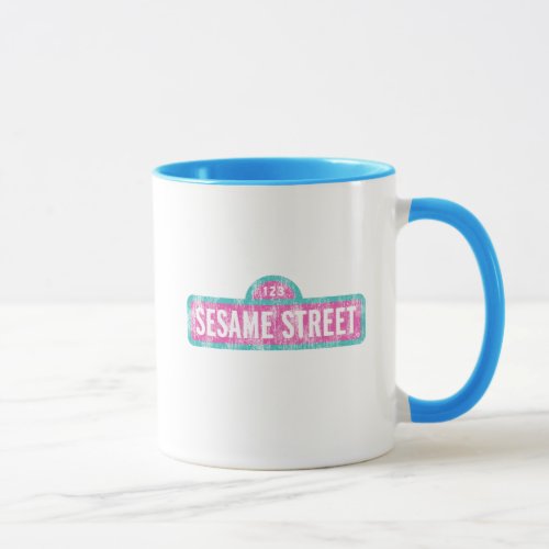 Sesame Street Pink Sign Logo Mug