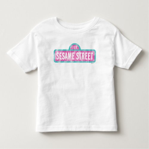 Sesame Street Pink Sign Logo Toddler T_shirt