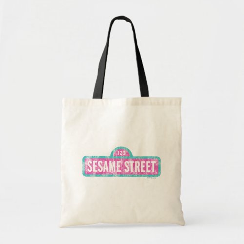 Sesame Street Pink Sign Logo Tote Bag