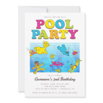 Sesame Street | Pool Party Summer Swim Birthday Invitation