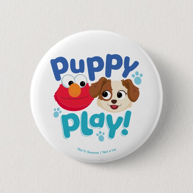 Sesame Street | Puppy Play Elmo & Tango Button (Front)