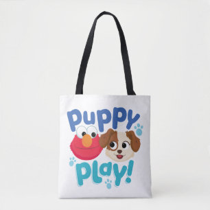 Sesame Street   Puppy Play Elmo & Tango Tote Bag