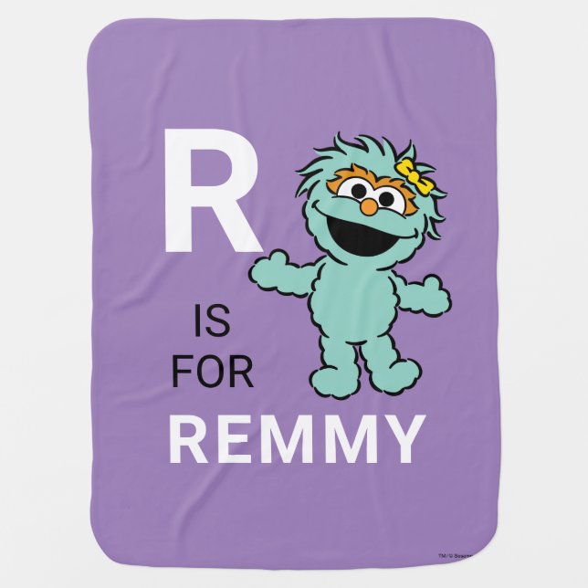 Sesame Street | R is for Rosita | Add Your Name Baby Blanket (Front)