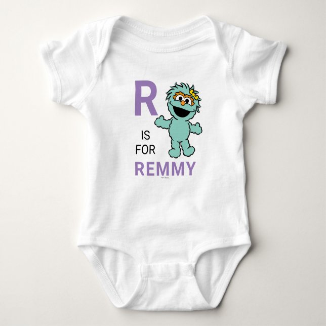 Sesame Street | R is for Rosita | Add Your Name Baby Bodysuit (Front)