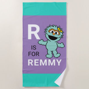 Sesame Street R is for Rosita Add Your Name Beach Towel