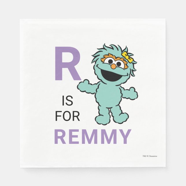 Sesame Street | R is for Rosita | Add Your Name Napkins (Front)