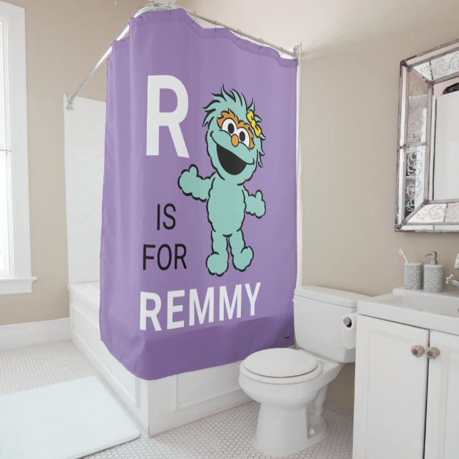 Sesame Street | R is for Rosita | Add Your Name Shower Curtain (In Situ)