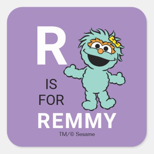 Sesame Street  R is for Rosita  Add Your Name Square Sticker