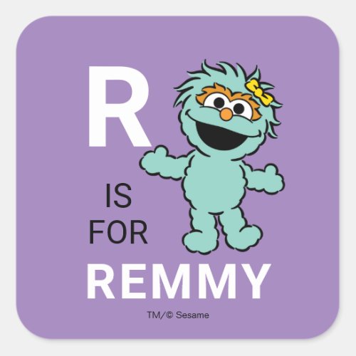 Sesame Street  R is for Rosita  Add Your Name Square Sticker