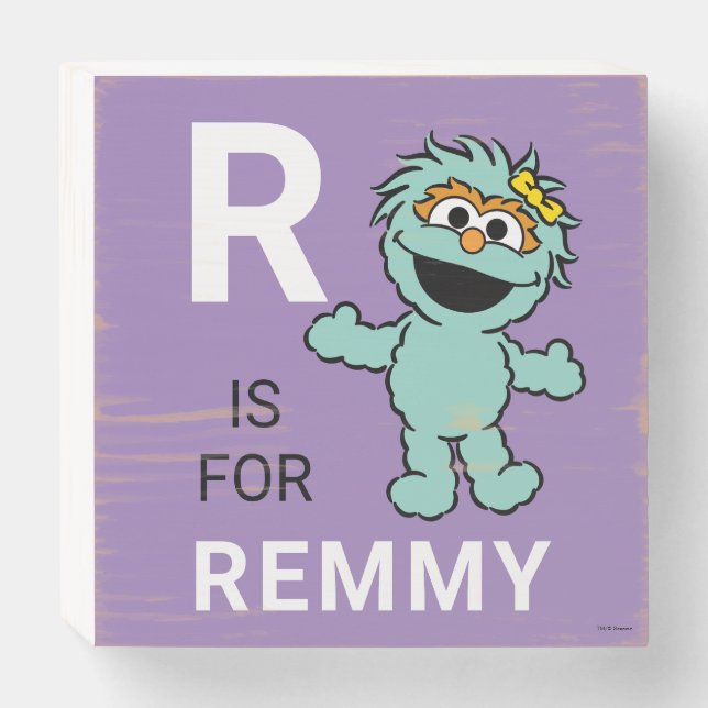 Sesame Street | R is for Rosita | Add Your Name Wooden Box Sign (Front Horizontal)