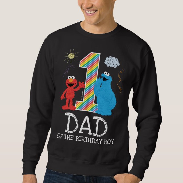 Sesame Street Rainbow 1st Birthday | Dad Sweatshirt (Front)