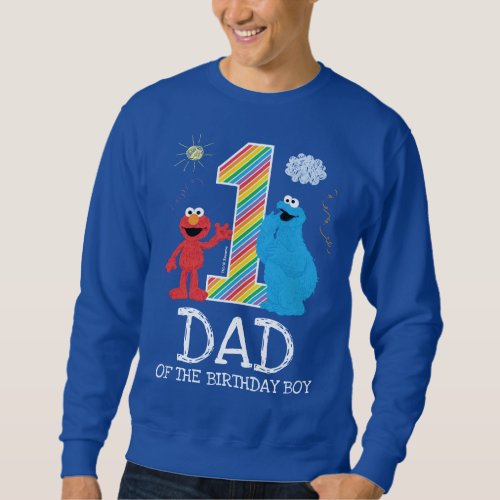 Sesame Street Rainbow 1st Birthday  Dad Sweatshirt