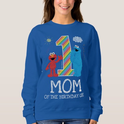 Sesame Street Rainbow 1st Birthday  Mom Sweatshirt