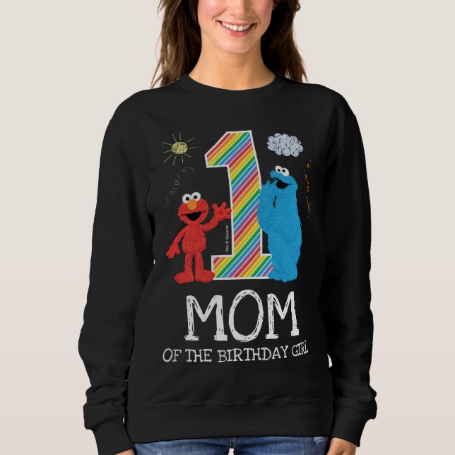 Sesame Street Rainbow 1st Birthday | Mom Sweatshirt (Front)