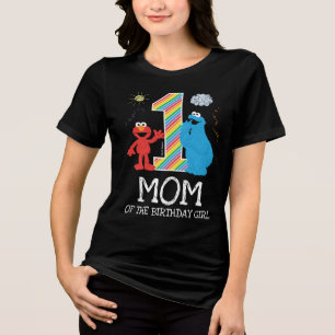 Sesame Street Rainbow 1st Birthday   Mom Tri-Blend Shirt