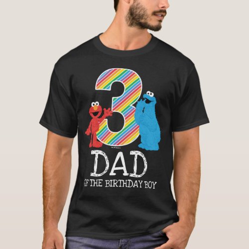 Sesame Street Rainbow 3rd Birthday  Dad T_Shirt