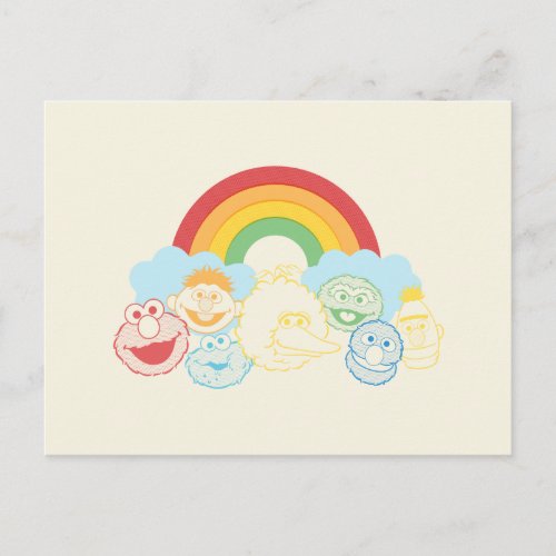 Sesame Street  Rainbow Graphic Postcard