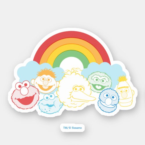 Sesame Street  Rainbow Graphic Sticker