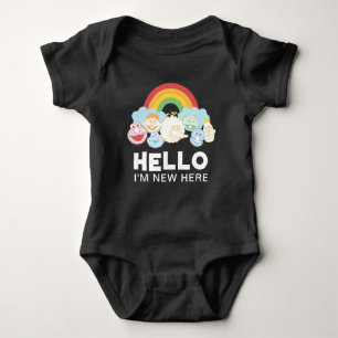Sesame Street   Rainbow   Hello I'm New Here Baby Bodysuit