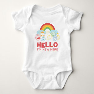 Sesame Street   Rainbow   Hello I'm New Here Baby Bodysuit