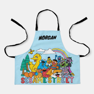 Sesame Street Rainbow Wave Add Name Apron
