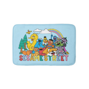 Sesame Street   Rainbow Wave Bath Mat