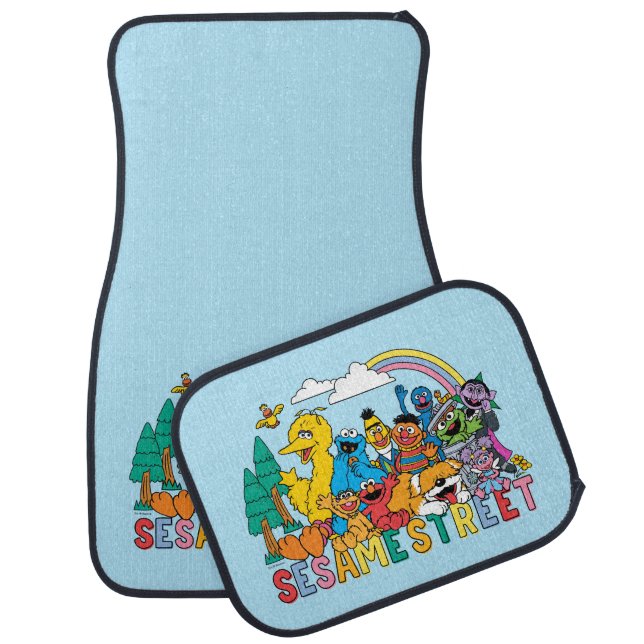Sesame Street | Rainbow Wave Car Floor Mat (Set)
