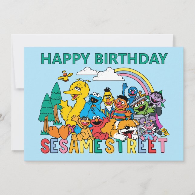 Sesame Street | Rainbow Wave Card (Front)