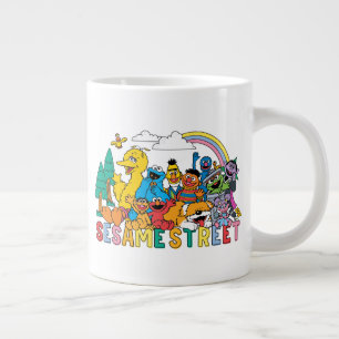 Sesame Street Rainbow Wave Giant Coffee Mug