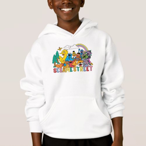 Sesame Street  Rainbow Wave Hoodie