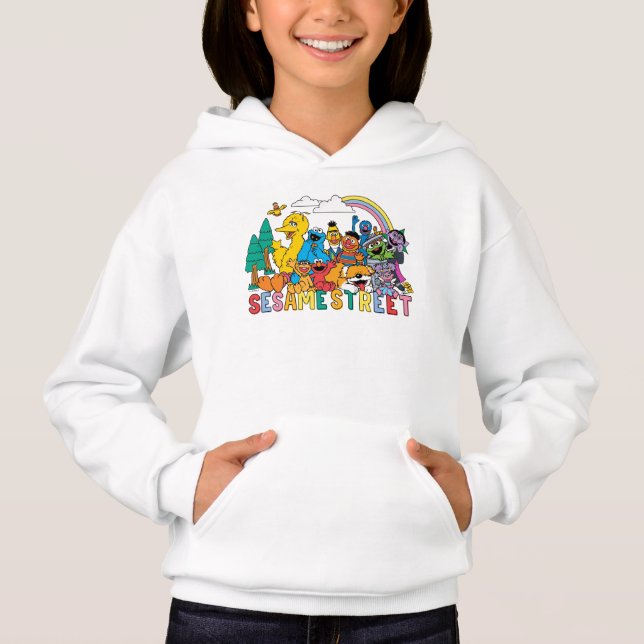 Sesame Street | Rainbow Wave Hoodie (Front)