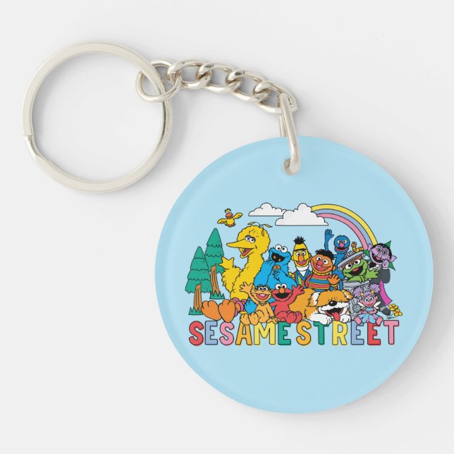 Sesame Street | Rainbow Wave Keychain (Front)