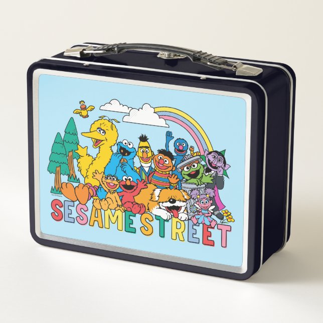 Sesame Street | Rainbow Wave Metal Lunch Box (Back)