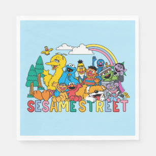 Sesame Street   Rainbow Wave Napkins