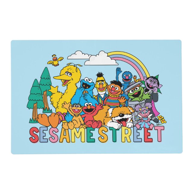 Sesame Street | Rainbow Wave Placemat (Front)