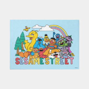 Sesame Street Rainbow Wave Rug