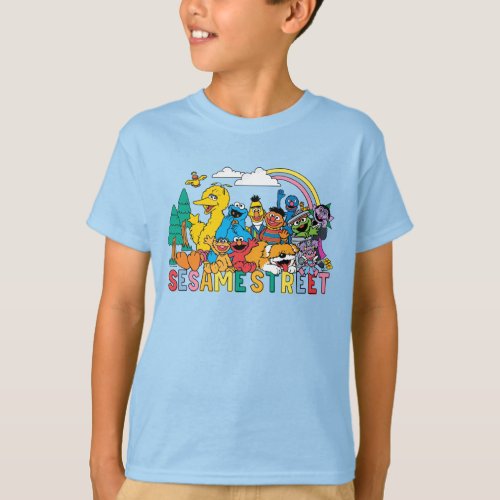 Sesame Street  Rainbow Wave T_Shirt