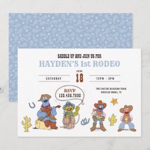 Sesame Street Rodeo Cowboy Birthday Invitation