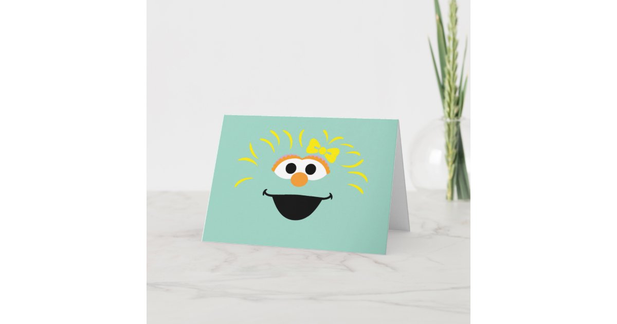 Sesame Street Rosita Face Art Card Zazzle 