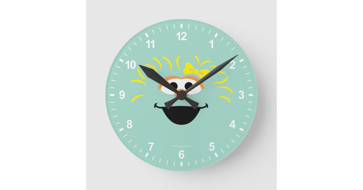 Sesame Street Rosita Face Art Round Clock Zazzle 