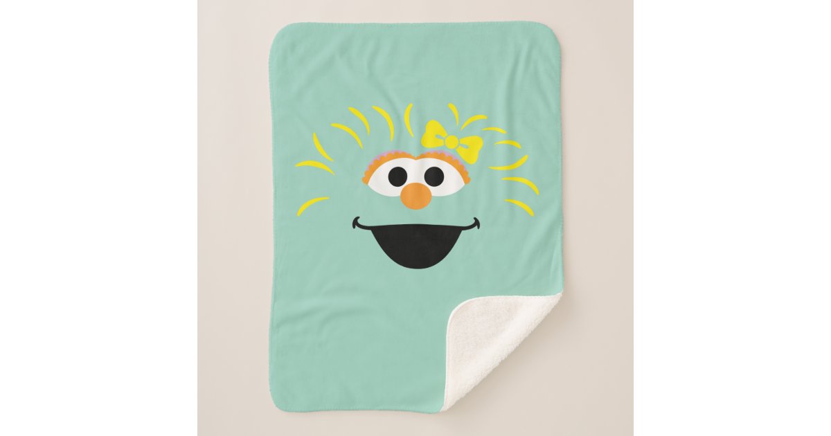 Sesame Street Rosita Face Art Sherpa Blanket Zazzle 