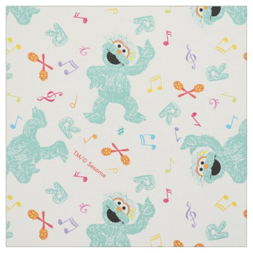 Sesame Street  Rosita Music Scribble Pattern Fabric