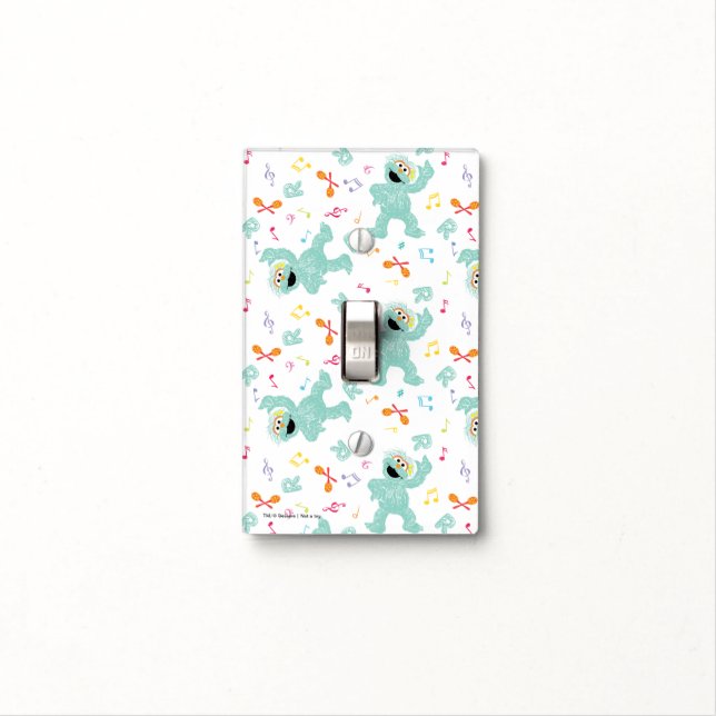 Sesame Street | Rosita Music Scribble Pattern Light Switch Cover (In Situ)