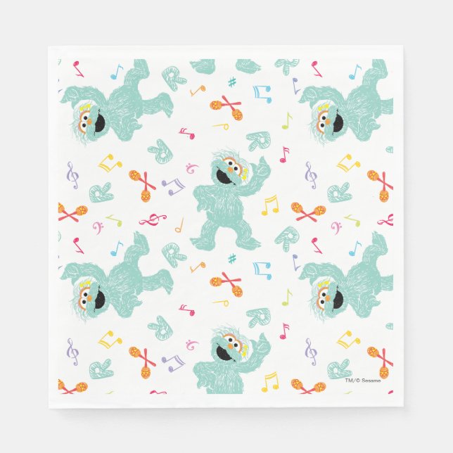 Sesame Street | Rosita Music Scribble Pattern Napkins (Front)