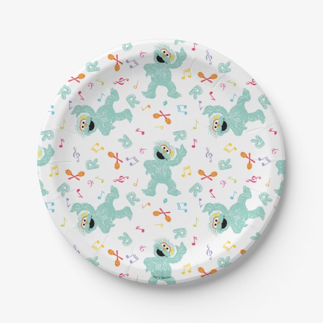 Sesame Street | Rosita Music Scribble Pattern Paper Plates (Front)